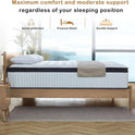 Full Size Mattress, 12 Inch Memory Foam, Independent Spring, Soft and Comfortable Medium Firm Hybrid Mattress in A Box, Pressure Relief