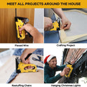 Upholstery Staple Gun Heavy Duty, YEAHOME 4-in-1 Stapler Gun with 4000 Staples, Manual Brad Nailer Power Adjustment Stapler Gun for Wood, Crafts, Carpentry, Decoration DIY