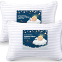Utopia Bedding Toddler Pillow (White, 2 Pack), 13x18 Pillows for Sleeping, Soft and Breathable Cotton Blend Shell, Small Kids Pillow Perfect for Toddler Bed and Travel (Intended for Age 2 and up)