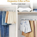 HOUSE DAY 12-Pack 14" Clear Plastic Skirt Hangers with Clips & Swivel Hook - Cart Shape
