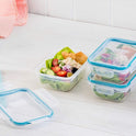 Snapware Total Solution 5-Pack (3-Cup) Plastic Food Storage Containers Set, Leakproof & Airtight Locking Lids Rectangular Tupperware, Non-Toxic BPA-Free Lids, Microwave Dishwasher Freezer Safe