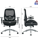 BOSMILLER 700lbs Big and Tall Office Chair with Wide Thick Seat Cushion for Sitting All Day,Ergonomic Mesh Desk Chair with Adjustable Lumbar Support for Heavy People,4D Armrests