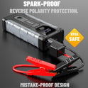 Sharmeal Car Jump Starter 3000A, Jump Starter Battery Pack for 9.0L Gas and 7.0L Diesel, 12V Portable Jump Box with LED Light