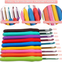 Aeelike Crochet Kit for Beginners Adults, Crochet Kits Include Yarn, 59pcs Crochet Starter Kit for Beginners Kids,Ergonomic Crochet Hooks 2.0-6.0 mm, Lace Steel Needles 0.6-1.9 mm
