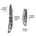 Gerber Gear Paraframe Mini Pocket Knife, 2.2" Fine Edge Small EDC Folding Knife with Safety Lock for Everyday Carry, Gifts for Men, Stainless Steel