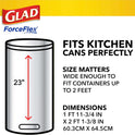 Glad ForceFlex Tall Kitchen Trash Bags, 13 Gal, Gain Original with Febreze, 110 Ct (Pack May Vary)