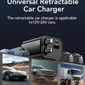 Retractable Car Charger Adapter for iPhone 17,4 in 1 Fast Charging Car Phone Charger,69W USB C Car Truck Accessories,Road Trip Essentials Gift for Men Women for iPhone 17 Pro Max/16/15/14/13/12,Galaxy