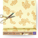 Bee's Wrap Beeswax Wraps for Food - Cut to Size 14x52" Wax Paper Roll - Made in USA Reusable Waxed Paper & Bowl Covers - Organic & Eco-Friendly Alternative to Aluminum Foil & Plastic Wrap, Honeycomb
