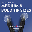 Paper Mate Profile Retractable Ballpoint Pens Bold, 1.4mm, Assorted Colors, 12 Count - Back to School, Home, Office, Teacher Supplies