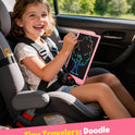 TEKFUN LCD Writing Tablet for Kids, 10-inch Coloring Drawing Pad, Mess Free Doodle Board, Gifts for Girls and Toddlers, Toys for 3 4 5 6 7 8 Year Old Boys (Pink)