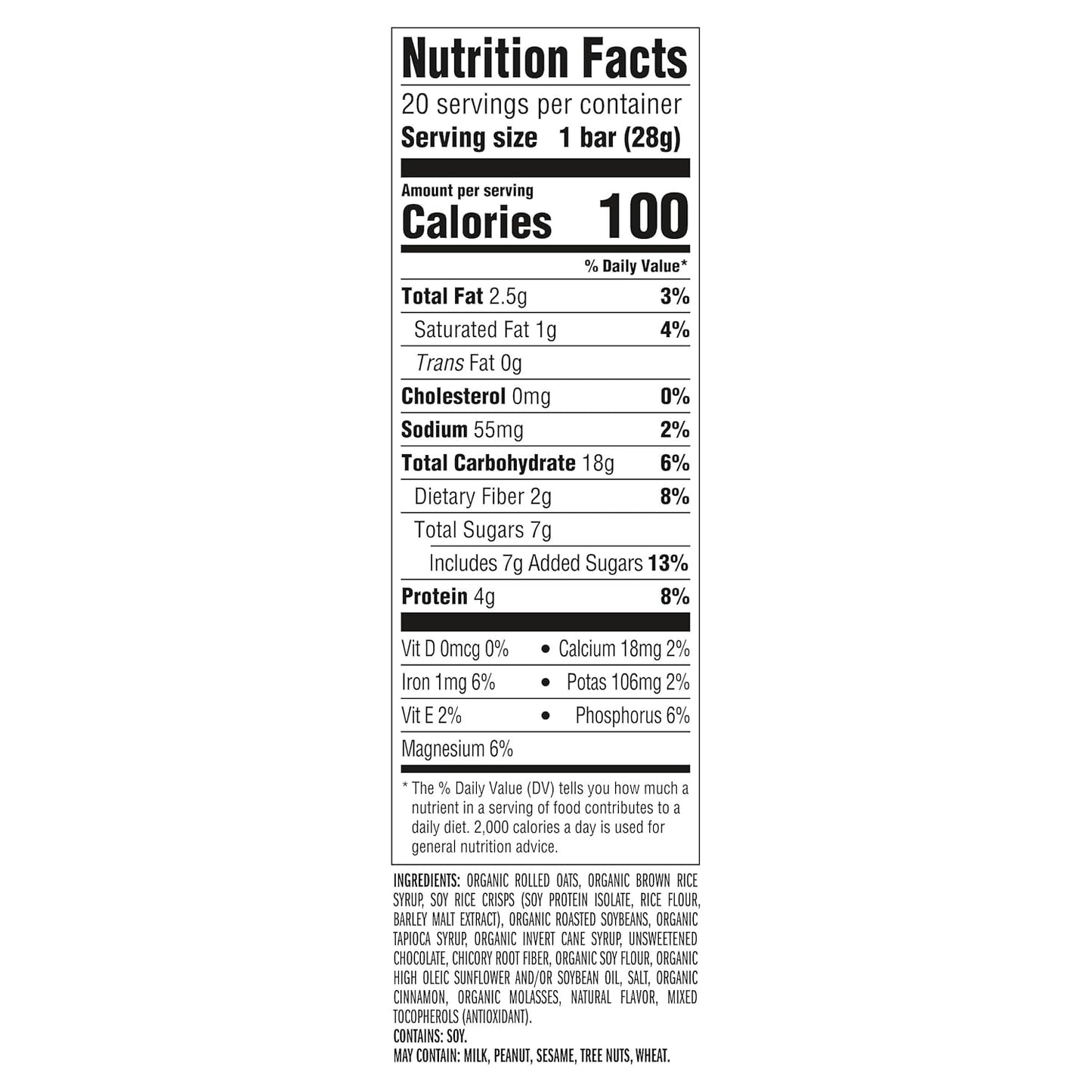 CLIF BAR Minis - Chocolate Chip - Made with Organic Oats - 4g Protein - Non-GMO - Plant Based - Snack-Size Energy Bars - 0.99 oz. (20 Pack)