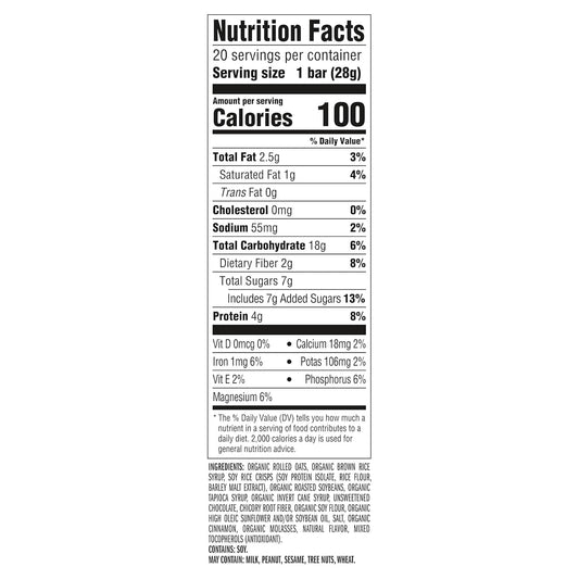 CLIF BAR Minis - Chocolate Chip - Made with Organic Oats - 4g Protein - Non-GMO - Plant Based - Snack-Size Energy Bars - 0.99 oz. (20 Pack)