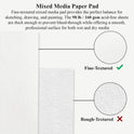 Mixed Media Sketchbook 9" x 12" - Multimedia Sketchbook Hardcover, Spiral Bound, 60 Sheets 98lb/160gsm Mixed Media Paper, Watercolor Sketch Books for Artist Supplies, Painting, Drawing & Art Supplies.