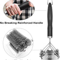 Grill Brush and Scraper Bristle Free – Safe BBQ Brush for Grill – 18'' Stainless Grill Grate Cleaner - Safe Grill Accessories for Porcelain/Weber Gas/Charcoal Grill – Gifts for Grill Wizard