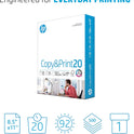 HP Printer Paper | 8.5 x 11 Paper | Copy &Print 20 lb | 1 Ream Case - 500 Sheets| 92 Bright | Made in USA - FSC Certified | 200060