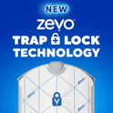 Zevo Flying Insect Trap Refill - for The Zevo MAX & Standard Indoor Fly Trap - Catch Gnats, House & Fruit Flies - Easy to Use - Mess-Free Disposal (4 Refill Cartridges)