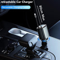 Retractable Car Charger Adapter for iPhone 17,4 in 1 Fast Charging Car Phone Charger,69W USB C Car Truck Accessories,Road Trip Essentials Gift for Men Women for iPhone 17 Pro Max/16/15/14/13/12,Galaxy
