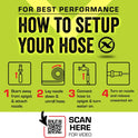 Flexzilla Garden Hose 5/8 in. x 50 ft, Heavy Duty, Lightweight, Durable, ZillaGreen - HFZG550YW-E - Cart Shape