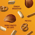 Gardetto's Original Recipe Snack Mix, Crunchy Breadsticks, Pretzels & Roasted Rye Chips, Kosher Snacks Multipack, 10 Single-Serve Bags, Individually Wrapped Party & Family Pack, 17.5 oz Bulk Box