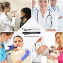 RISEMART Pen Lights for Nurses, 2 Pack Reusable Medical Light with Pupil Gauge and Ruler, White Light LED Penlight for Student Doctors EMT (Black/White)