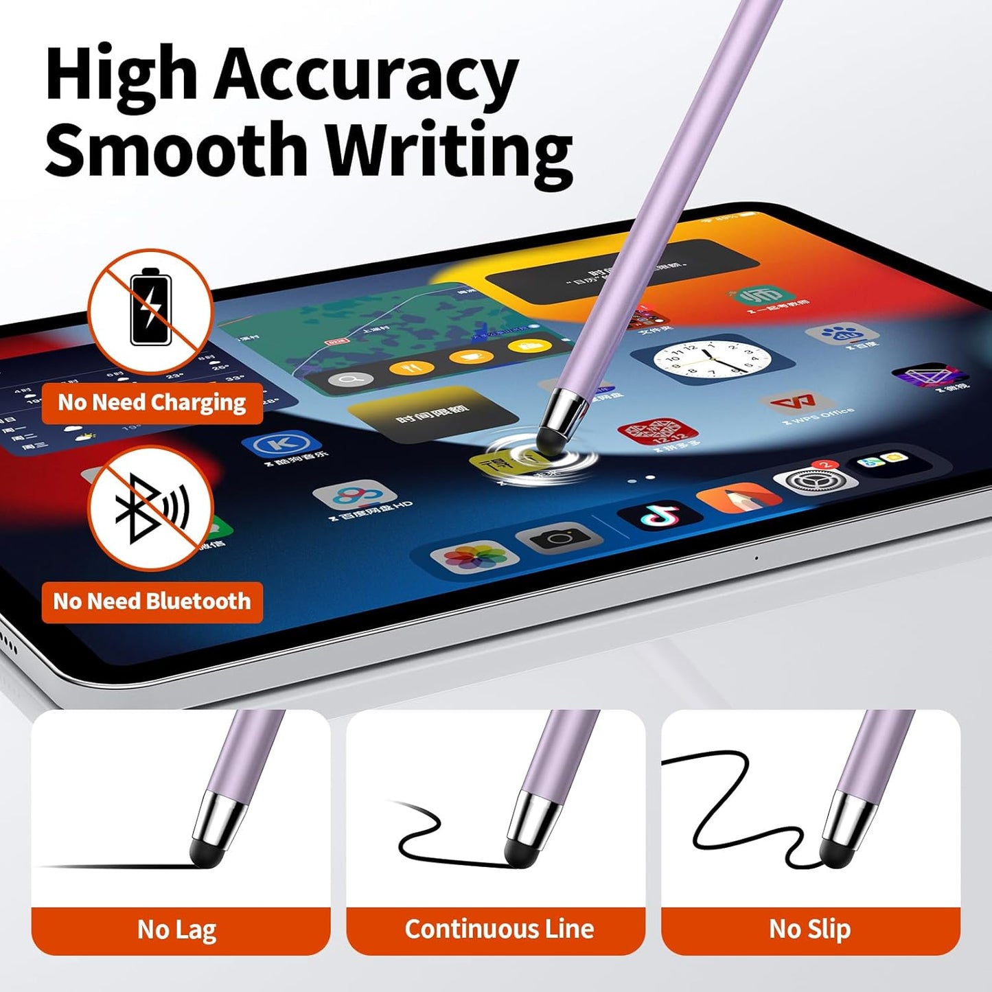 10 PCS Stylus,Stylus Pen for Touchscreen,Stylus 2-in-1 High Sensitivity & Precision Suitable for Touch Screens of iPhone/ipad/Android Tablets(10 Stylus Pen + 20 Tips)