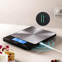 Food Scale -33lb Digital Kitchen Scale for Food Ounces Grams Rechargeable 304 Stainless Steel,Batteries and Type-C Charging | Perfect for Meal Prep, Cooking, and Baking, Black