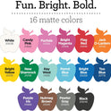 Apple Barrel, Vibrant Spectrum Collection Acrylic Craft Paint, PROMOABIII, 2 fl oz each, 16 assorted matte colors, 16 count