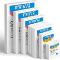 Gotideal Canvas for Painting, 14 Pcs Muti Pack Stretched Painting Canvas, Blank Paint Canvases for Acrylic, Oil, Art Supplies for Artists, Adults 4x4,4x6, 5x7, 8x10,9x12, 11x14 Set of 14