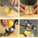 TEZZ Premium Lemon Squeezer, Large Heavy Duty Handhelp Juicer for Lemon, Metal Hand Press Citrus Juicer, Lime Squeezer Bar Tool, Manual Citrus Press