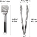 OXO Good Grips Grilling Tools, Tongs and Turner Set, Black