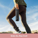 26 oz Insulated Water Bottle with 2-in-1 Straw and Spout Lid, Keep Cold 24H, Leak-Proof, Fits in Car Cup Holder, Stainless Steel Water Bottle for Sports, Travel, and School (Cotton Candy)