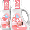 Dreft Newborn Baby Liquid Laundry Detergent, Gentle on Sensitive Skin, HE Compatible, 2 Pack, 32 Loads Each, Baby Laundry Detergent, Newborn Essentials