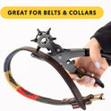 General Tools Leather Hole Punch Tool - 6 Multi-Hole Sizes for Leather, Rubber, & Plastic - Hobbies & Crafts 8.5 inches