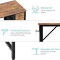Lufeiya 40 inch Computer Desk with 4 Fabric Drawers, Kids Student Reversible Small Desks for Home Office Small Space, Work PC Desk Table for Bedroom, Rustic Brown