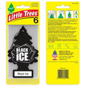 LITTLE TREES Car Air Freshener | Hanging Tree Provides Long Lasting Scent for Auto and Home | Black Ice, 24 Air Fresheners