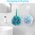 Chuya Bath Sponges Loofahs 70 Grams Large Size,4 Pack Shower Sponge Exfoliating Cleaning Bath Loofa Body Scrubber Balls for Women Men Children Washing