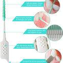 Dental Floss Picks Soft Silicone interdental Brush, Braces Brush, Floss Picks for Teeth, Disposable interdental Brush, Suitable for Cleaning Teeth Health(Green, 160pcs)