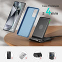 INIU Wireless Charger, 15W Fast Qi Certified Wireless Charging Station with Sleep-Friendly Adaptive Light Compatible with iPhone 17 16 15 14 13 12 Pro Max Samsung Galaxy S25 S24 S23 Note 20 Google etc