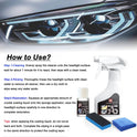 Car Headlight Restoration Polishing Kits Headlamp Repair Kits Car Light Polisher Cleaning Kits Ceramic Coating Spray Shiny Stuff Headlight Cleaner-6.3Fl.Oz