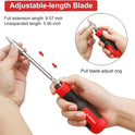 SHARDEN Multi Screwdriver 13-in-1 Screw Driver Adjustable Screwdriver Set Multitool All in One with Torx Security, Flat Head, Phillips, Hex, Square and 1/4 Nut Driver