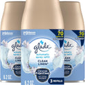 Glade Automatic Spray Air Freshener Refill, Scented Air Freshener for Home and Bathroom, Clean Linen, 6.2 Oz, 3 Count