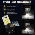iBrightstar 3157 LED Bulb White, 4157 3156 LED Reverse Light Bulbs Super Bright for Tail Brake Lights Backup Lights Turn Signal Lights, 2 Pack