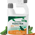 Vet's Best Natural Flea and Tick Yard and Dog Kennel Spray, Plant Safe Tick Spray for Yard with Ready-to-Use Hose Attachment, Mosquito Repellent with Natural Oils, Flea Prevention for Dogs, 32 oz
