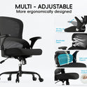 TRALT Office Chair - Ergonomic Office Chair with Back Support, Home Office Desk Chairs, 330lbs Wide Seat Big and Tall Office Chairs, Comfy Desk Chair for Work, Study, Office, Gaming (Black)
