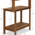 Furinno FG17478 Tioman Outdoor Patio Furniture Hardwood Potting Bench, Natural