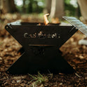 GasOne 15” Portable Charcoal Grill – Foldable BBQ Grill – Camping Grills for Backyard, Bonfire, Patio – Heavy-Duty Portable Fire Pit – Camp Cooking Gear