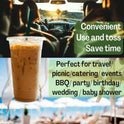 20 oz Clear Plastic Cups with Lids and STRAWS, Disposable Drinking Cups for Cold Drinks, Iced Coffee, Milkshakes, Smoothies, 25 Sets