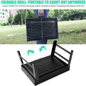 Barbecue Grill, Charcoal Grill Folding Portable Lightweight Barbecue Grill Tools for Outdoor Grilling Cooking Camping Hiking Picnics Tailgating Backpacking Party (Medium)
