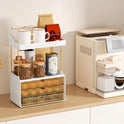 3 Drawers Makeup Organizer - 5 Tier Bathroom Counter Organizers and Storage, Versatile Perfume Vanity Organizer, Ideal for Cosmetic, Large Skincare, Face Mask, Office Supplies, Amber