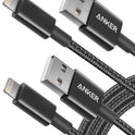Anker 6 ft Premium Double-Braided Nylon Lightning Cable, Apple MFi Certified for iPhone Chargers, iPhone X/8/8 Plus/7/7 Plus/6/6 Plus/5s, iPad, iPad mini, and More (Black)